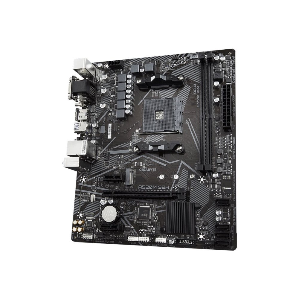 Gigabyte Technology Gigabyte A520M S2H - 1.0 - moderkort - micro ATX - Socket AM4 - AMD A520