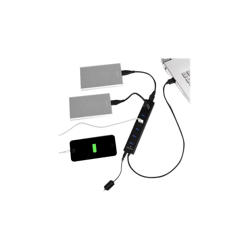 AXAGON AXAGON HUE-SA7BP - hubb - 7 portar