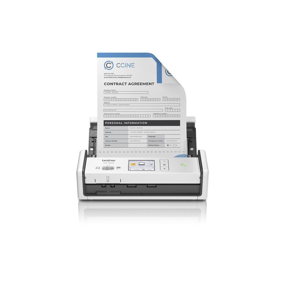Brother Brother ADS-1800W - dokumentskanner - bärbar - Wi-Fi(n), USB 2.0 (Host), USB-C 3.2 Gen 1