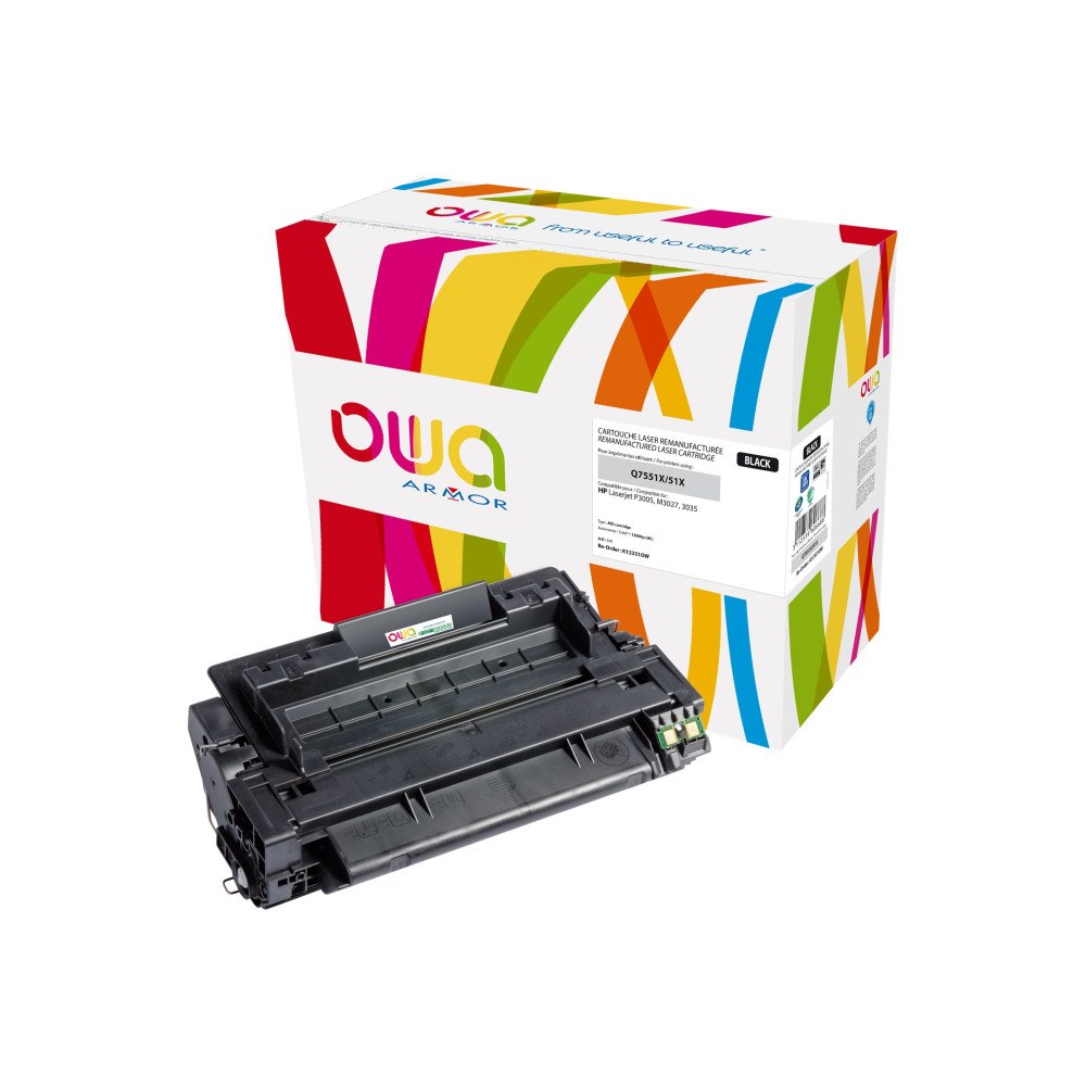 Armor Armor - hög kapacitet - svart - kompatibel - tonerkassett (alternativ för: HP 51X)