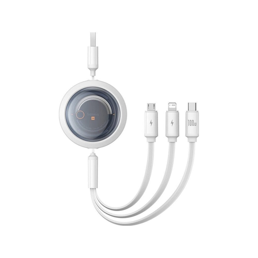 Baseus Baseus USB-kabel 3in1 Baseus Free2Draw USB till M+L+C 100W,...