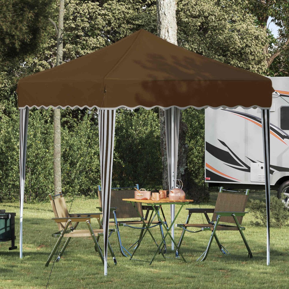 vidaXL Pop-up Partytält Taupe 195 x 195 x 245 cm Oxford Tyg