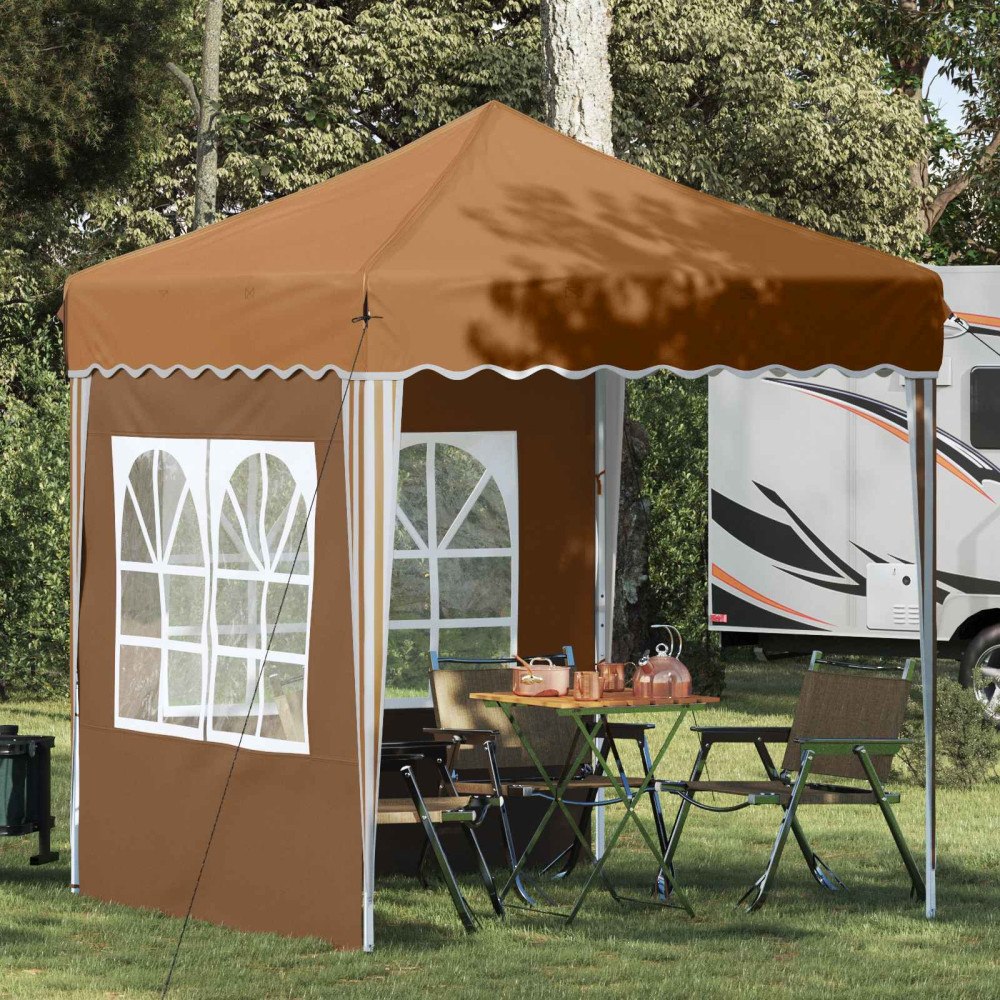 vidaXL Pop-up Partytält Beige 195 x 195 x 245 cm Oxford Tyg