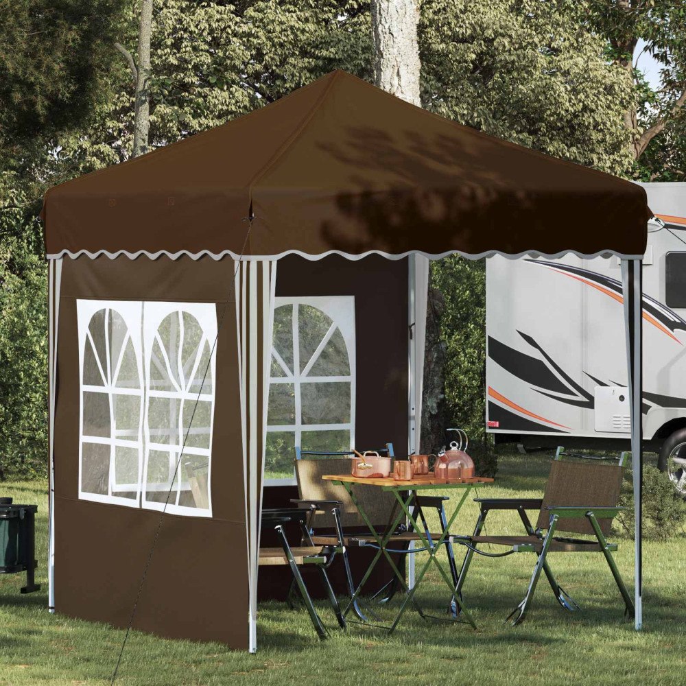 vidaXL Pop-up Partytält Taupe 195 x 195 x 245 cm Oxford Tyg