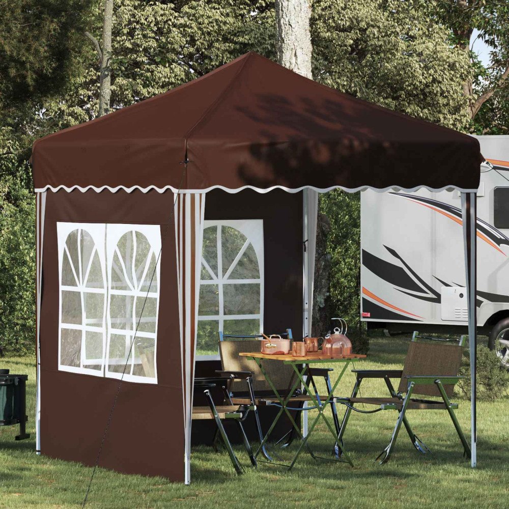 vidaXL Pop-up Partytält Brun 195 x 195 x 245 cm Oxford Tyg