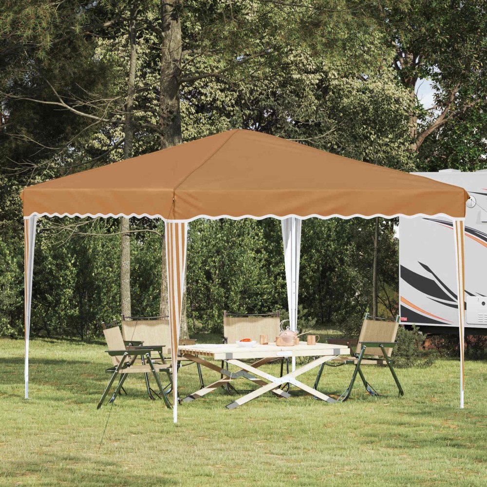 vidaXL Pop-up Partytält Beige 288 x 288 x 245 cm Oxford Tyg