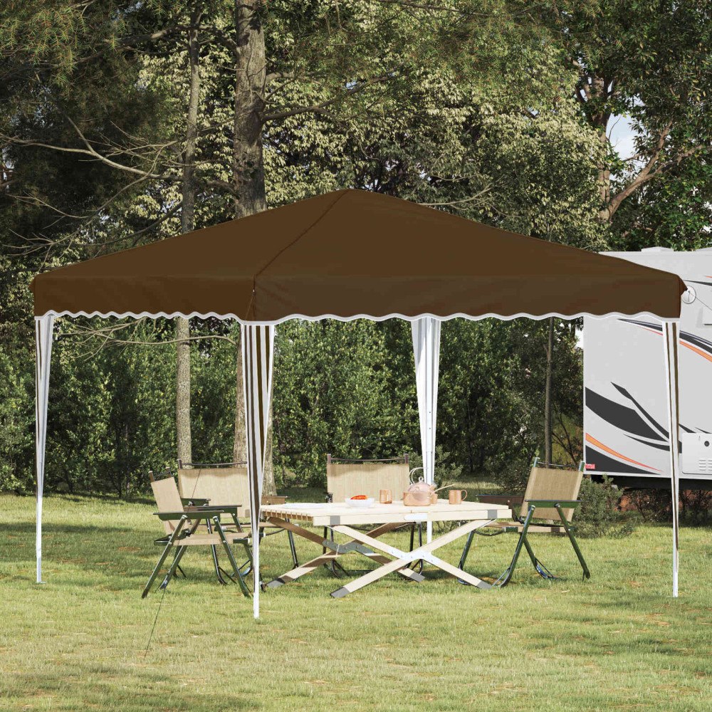 vidaXL Pop-up Partytält Taupe 288 x 288 x 245 cm Oxford Tyg