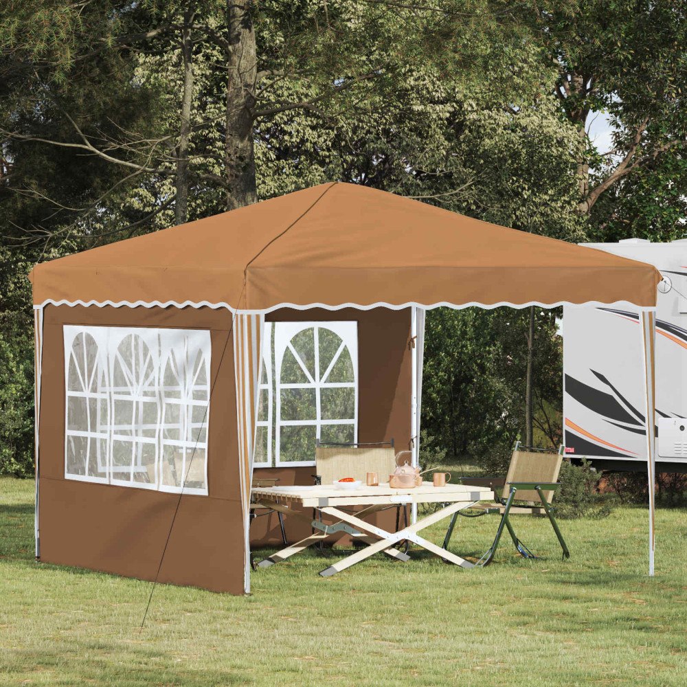 vidaXL Pop-up Partytält Beige 288 x 288 x 245 cm Oxford Tyg