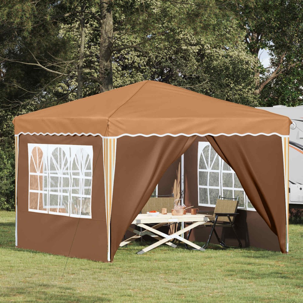 vidaXL Pop-up Partytält Beige 288 x 288 x 245 cm Oxford Tyg