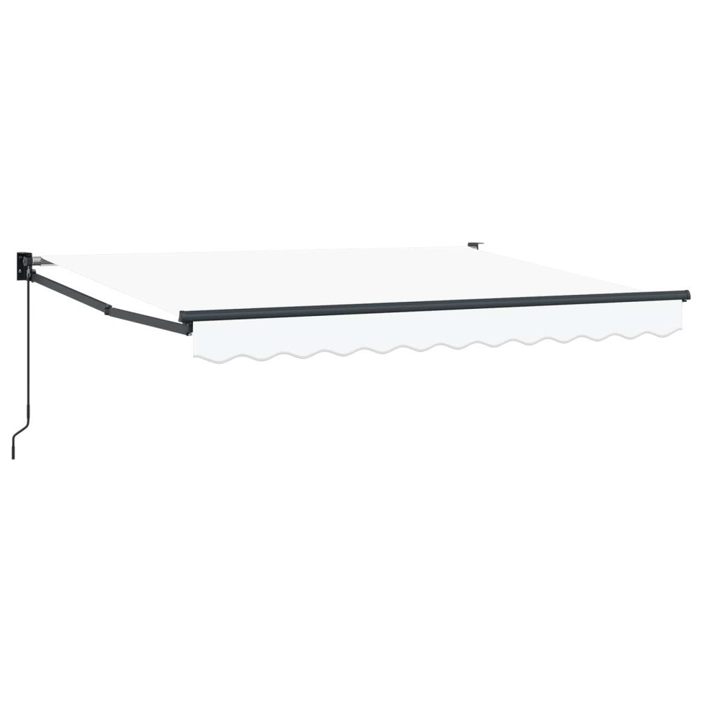 vidaXL Manuell Utdragbar Markis Vit 3,5 x 2 m