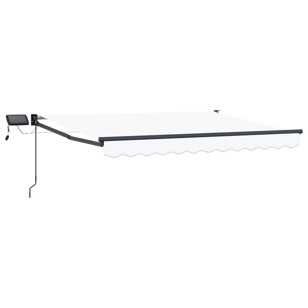 vidaXL Manuell utdragbar markis med LED-lampor 2,5 x 2 m