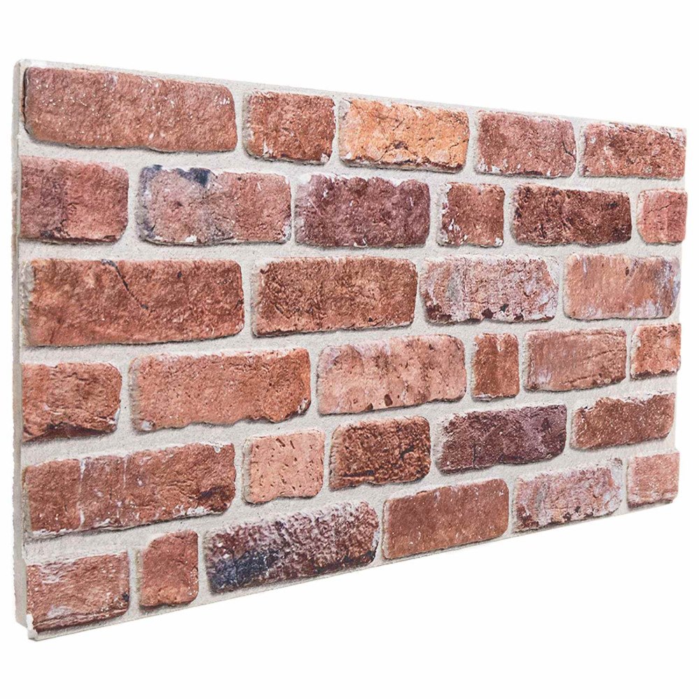 vidaXL Väggpaneler 10 pcs Röd 100 x 50 cm EPS Skum