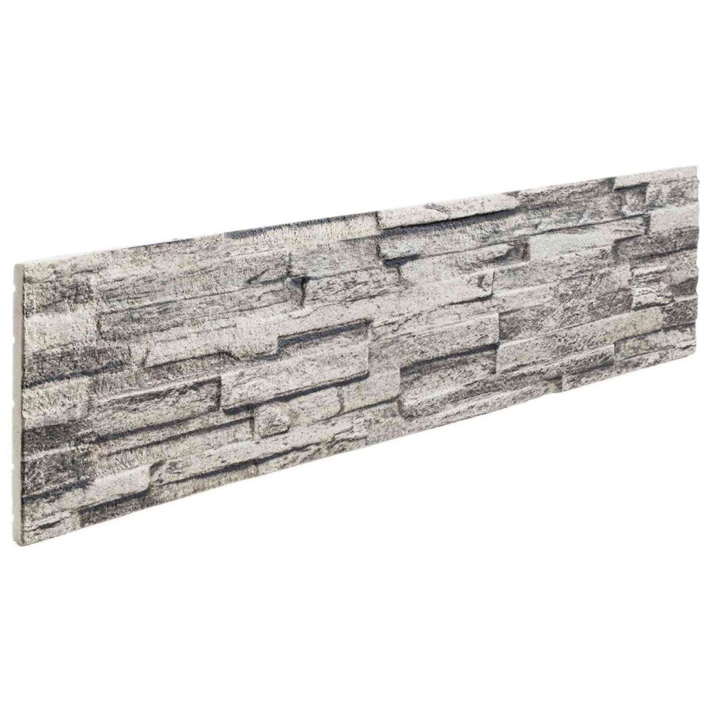 vidaXL Väggpaneler 10 st 100 x 25 cm Ljusgrå EPS Skum