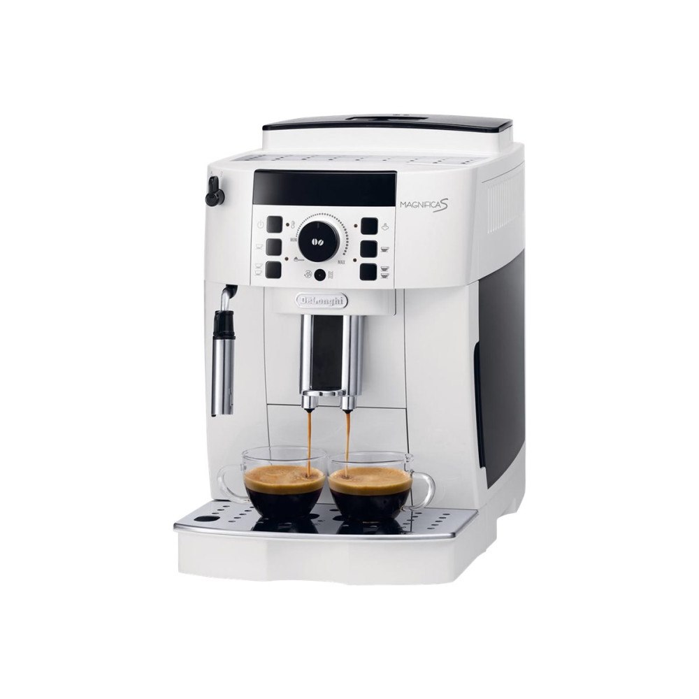 Delonghi De'Longhi Magnifica S ECAM 21.117.W - automatisk kaffekokare med mjölkskummare - 15 bar - vit