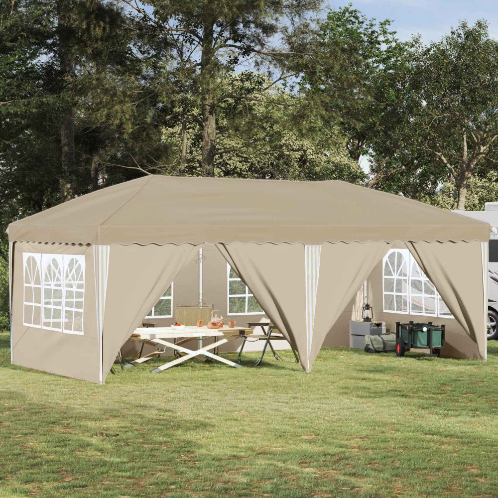 vidaXL Pop-up Partytält 575 x 288 x 245 cm Gräddvit