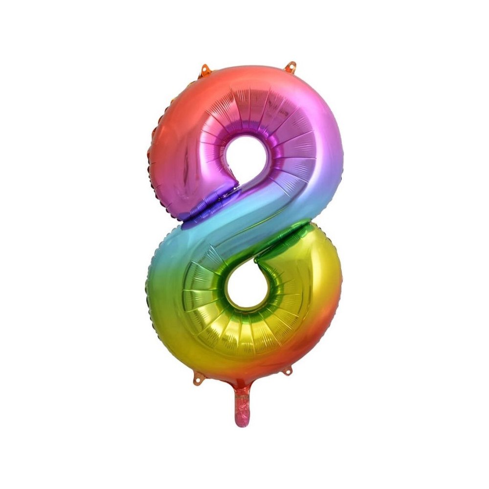GODAN GoDan Rainbow nummer 8 folieballong