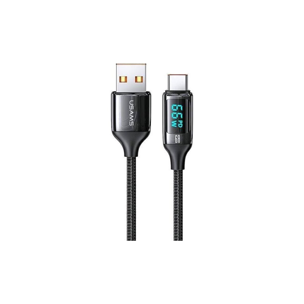 USAMS USB-kabel Usams USB-A till USB-C 1,2 m svart (6958444975412)