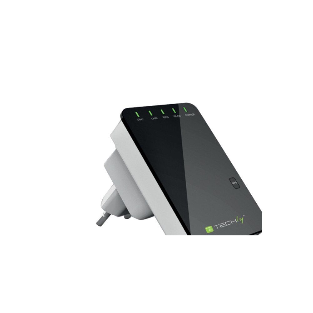 TECHLY TECHly Wall Plug Wireless Router 300N Wall Repeater2 - trådlös router - Wi-Fi - vägginsticksbar