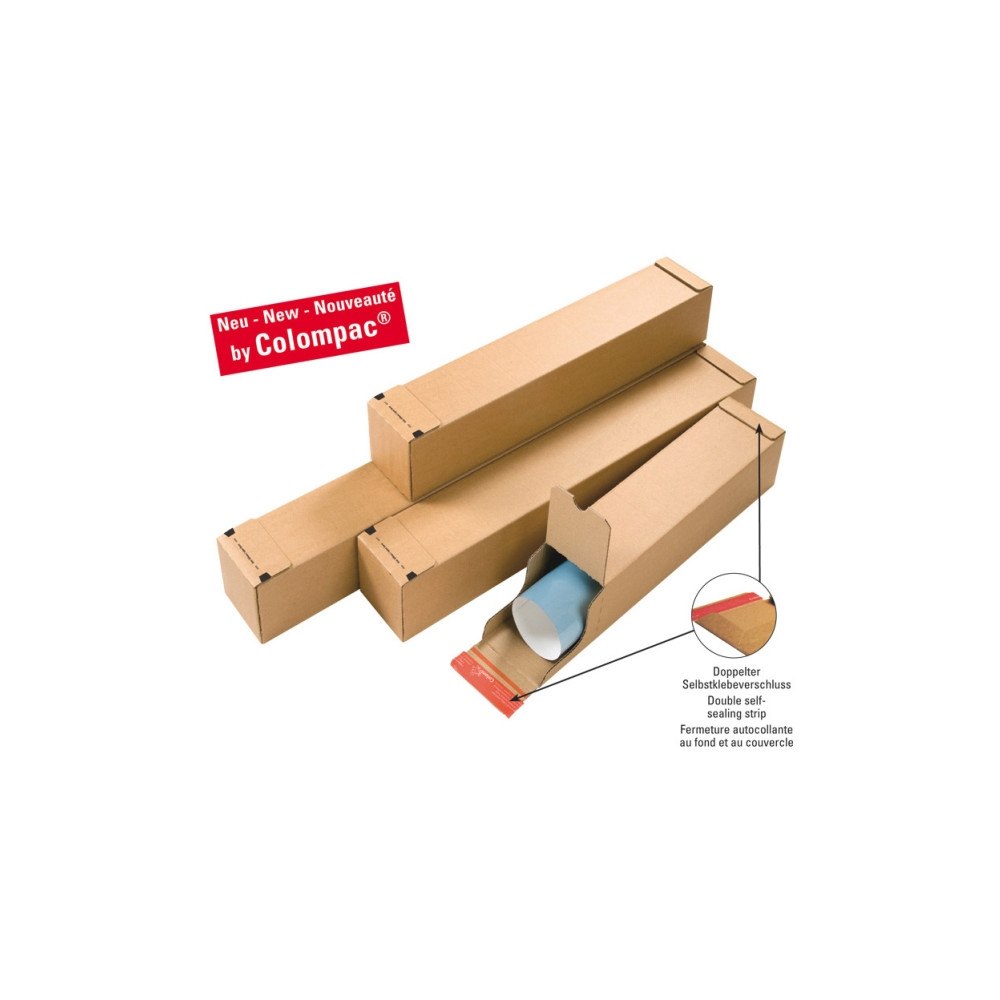 Colompac ColomPac CP 072 - poströr - 63.5 cm x 11.5 cm x 11.5 cm - brun - paket med 10