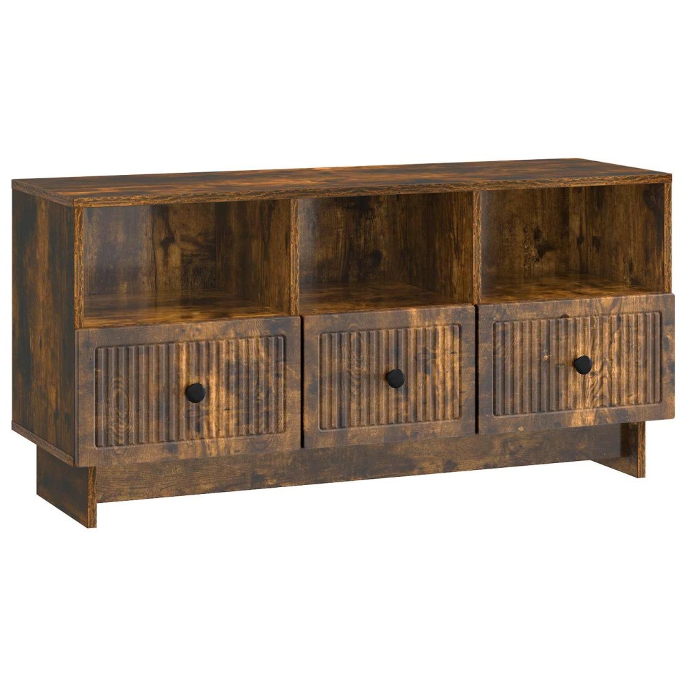 vidaXL TV-skåp med låda Rökt ek 102 x 34,5 x 50 cm Konstruerat trä