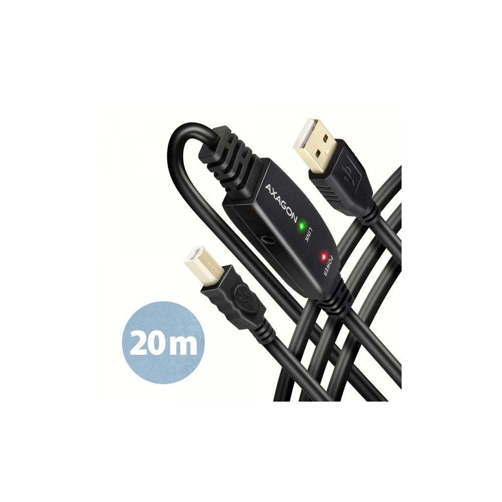 AXAGON AXAGON ADR-215B aktiv USB 2.0-förlängningskabel USB-A till U...