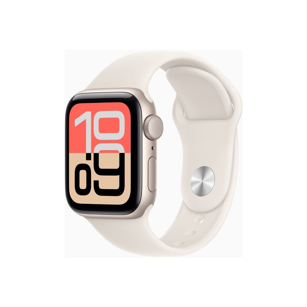 Apple Apple Watch SE 3 (GPS) - stjärnljusaluminium - smart klocka med sportband - starlight - 64 GB