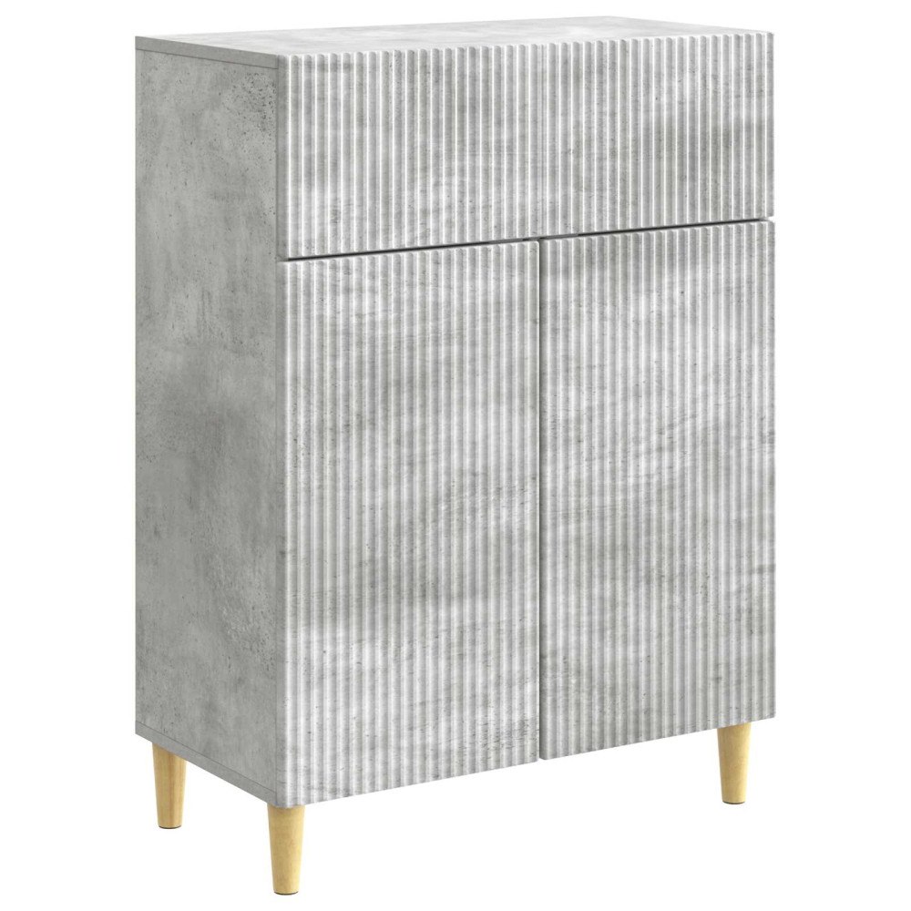 vidaXL Sideboard med låda Betonggrå 66 x 34,5 x 90 cm Konstruerat trä