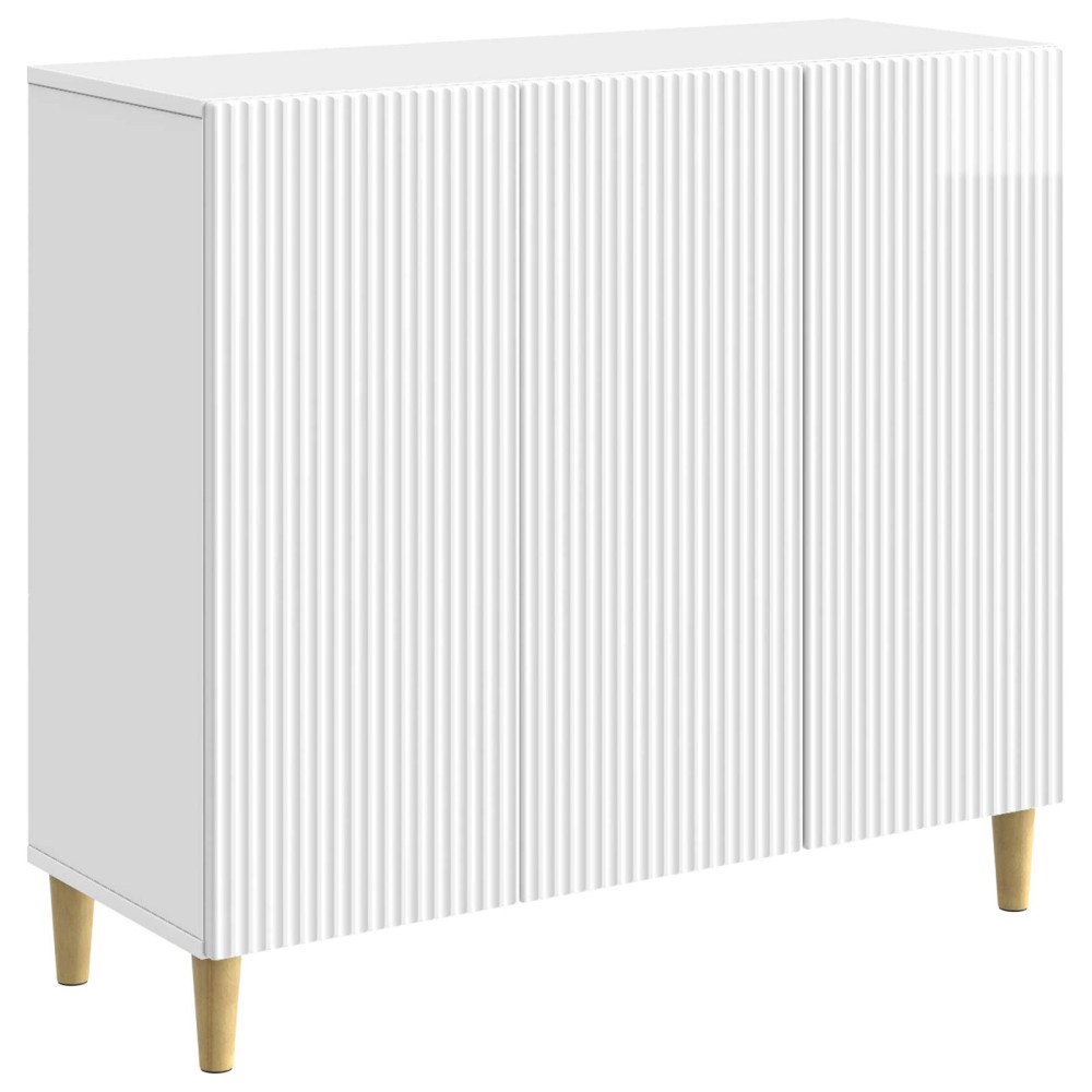 vidaXL Sideboard Vit högglans 89 x 34,5 x 80 cm Konstruerat trä