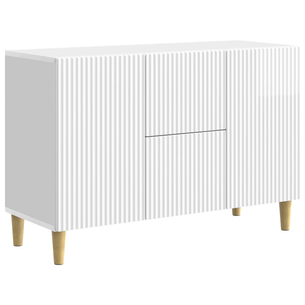 vidaXL Sideboard Vit högglans 89 x 34,5 x 60 cm Konstruerat trä