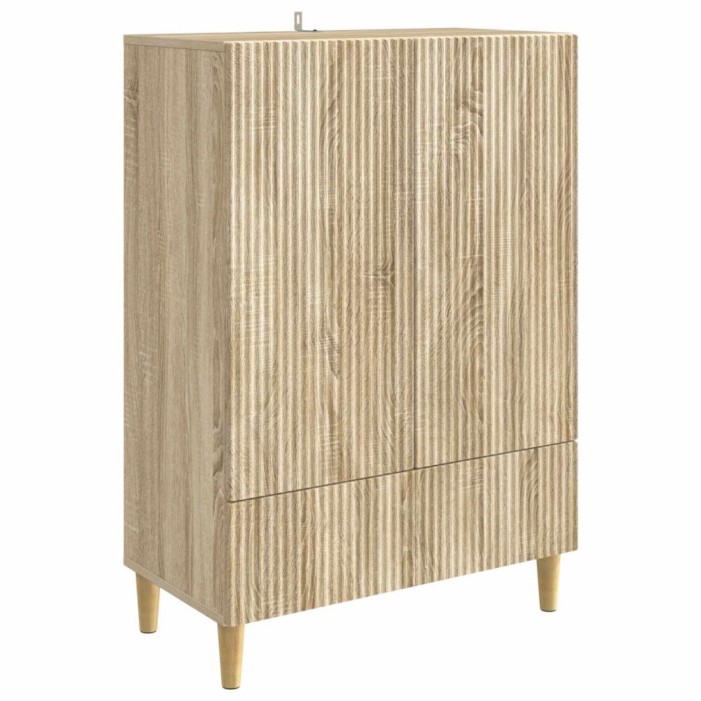 vidaXL Sideboard med låda Sonoma-ek 66 x 34,5 x 95 cm Konstruerat trä