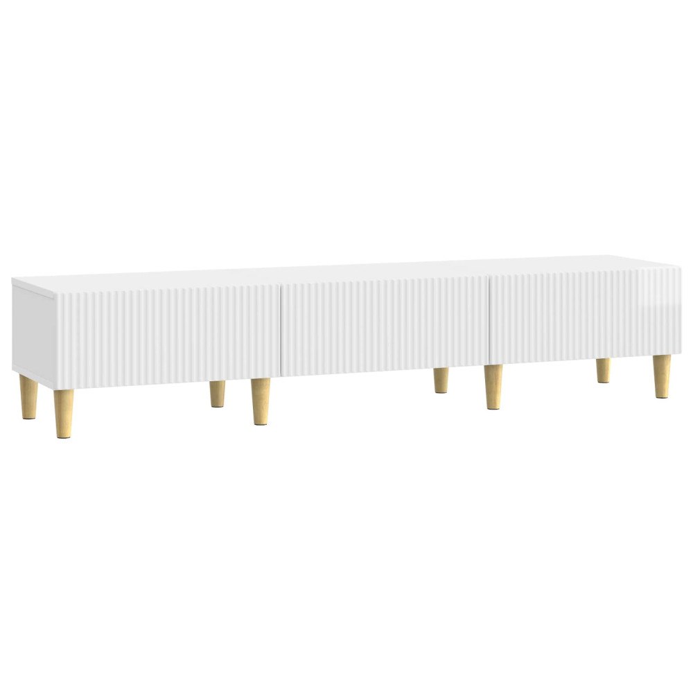 vidaXL TV-skåp Vit högglans 147 x 34,5 x 30 cm Konstruerat trä