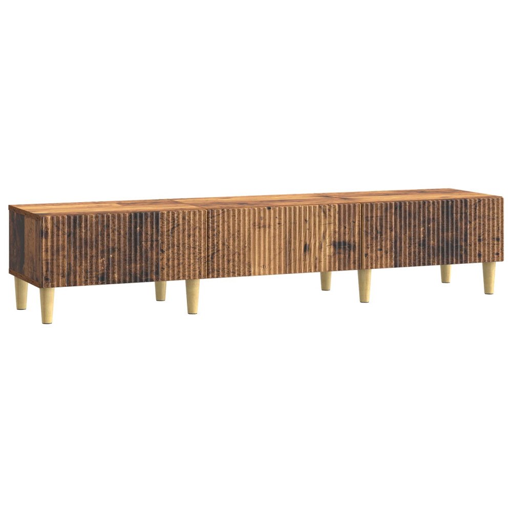 vidaXL TV-skåp med låda Gammalt trä 147 x 34,5 x 30 cm Konstruerat trä