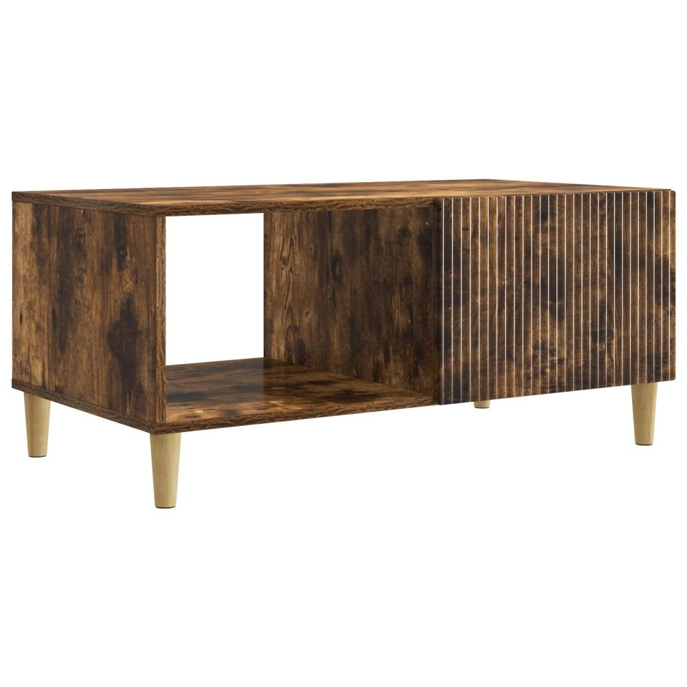 vidaXL Kaffeebord Rökt ek 90 x 50 x 40 cm Konstruerat trä