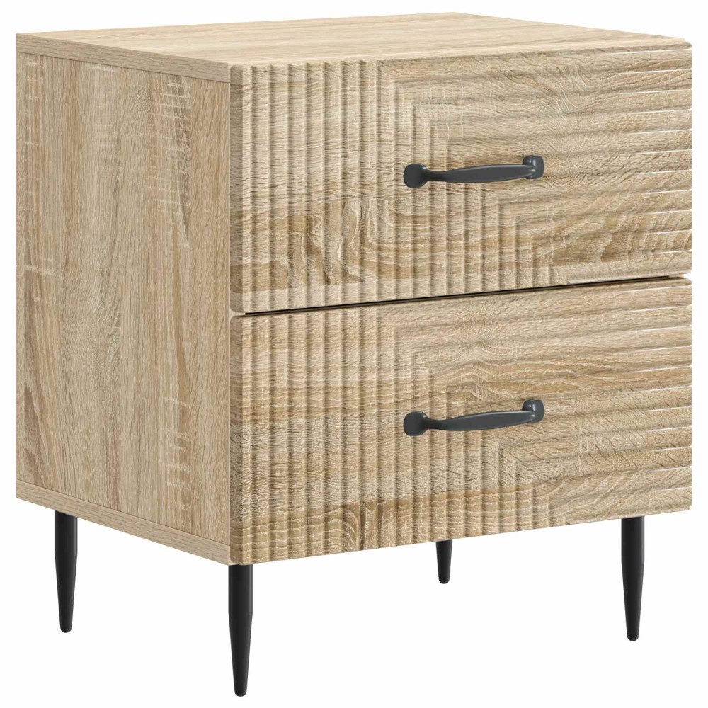 vidaXL Nattduksbord Sonoma-ek 43 x 34,5 x 47,5 cm Konstruerat trä