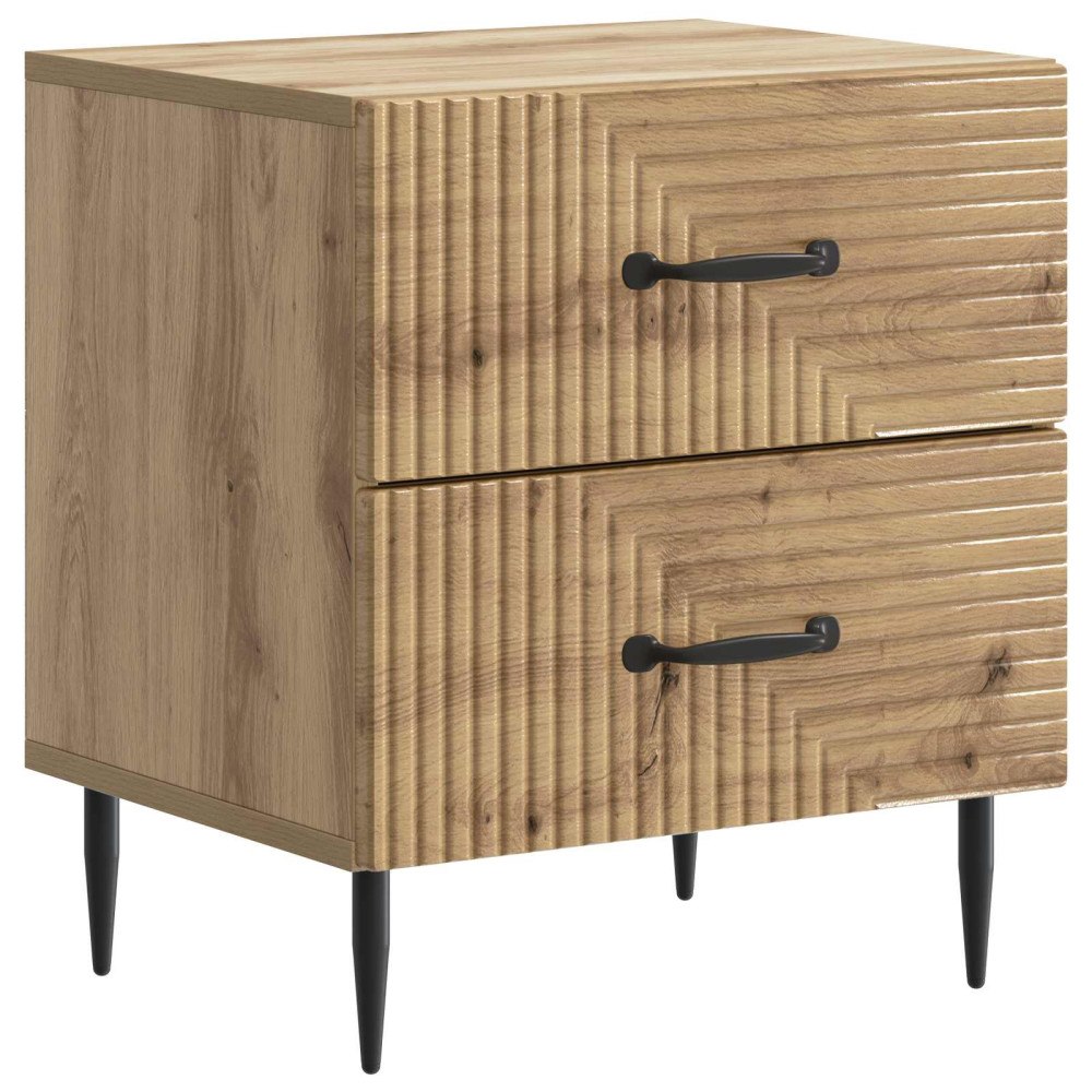 vidaXL Nattduksbord Artisan-ek 43 x 34,5 x 47,5 cm Konstruerat trä