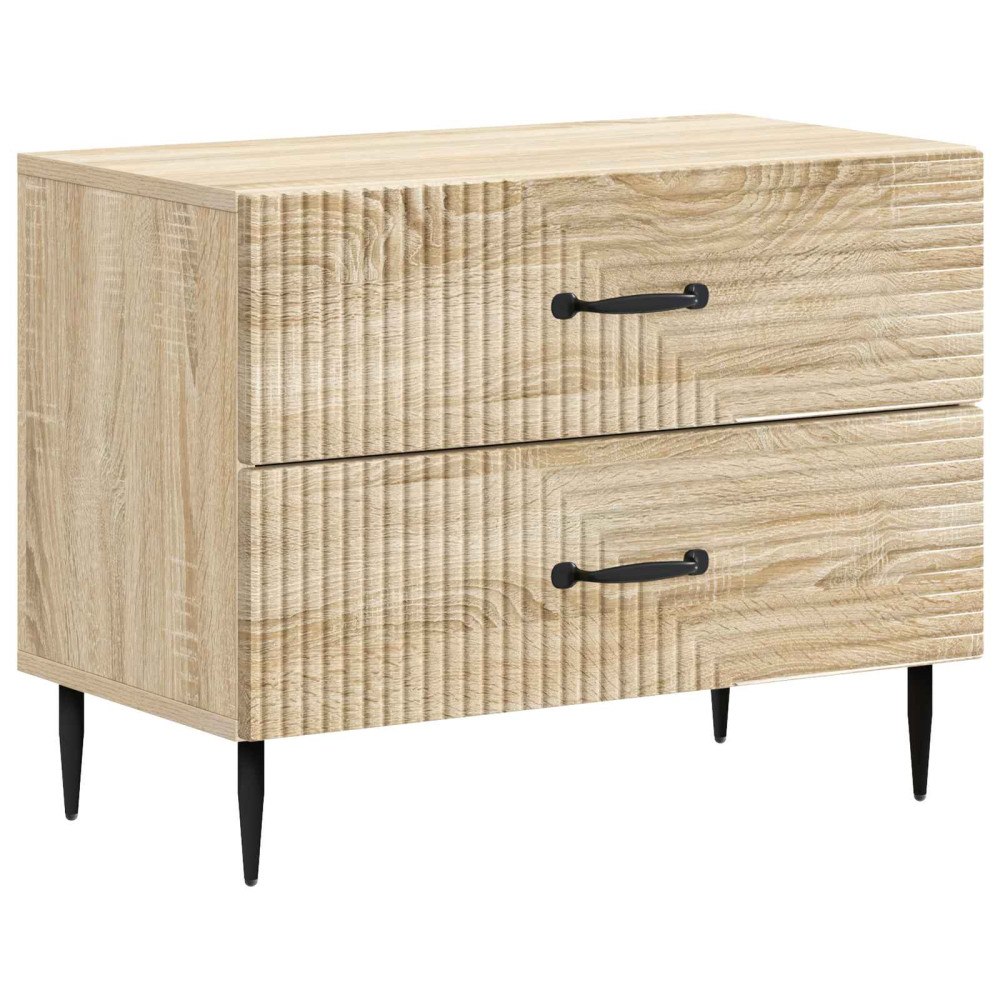 vidaXL Nattduksbord Sonoma-ek 62 x 34,5 x 47,5 cm Konstruerat trä