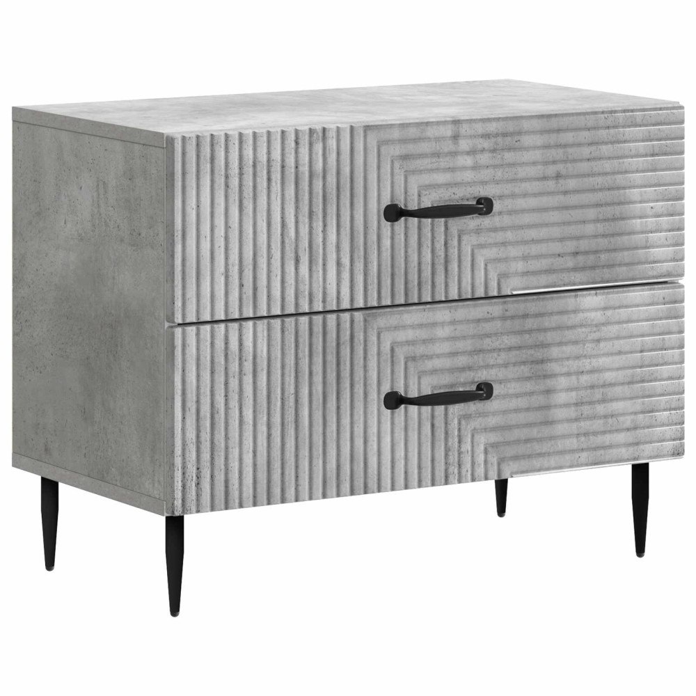 vidaXL Nattduksbord Betonggrå 62 x 34,5 x 47,5 cm Konstruerat trä