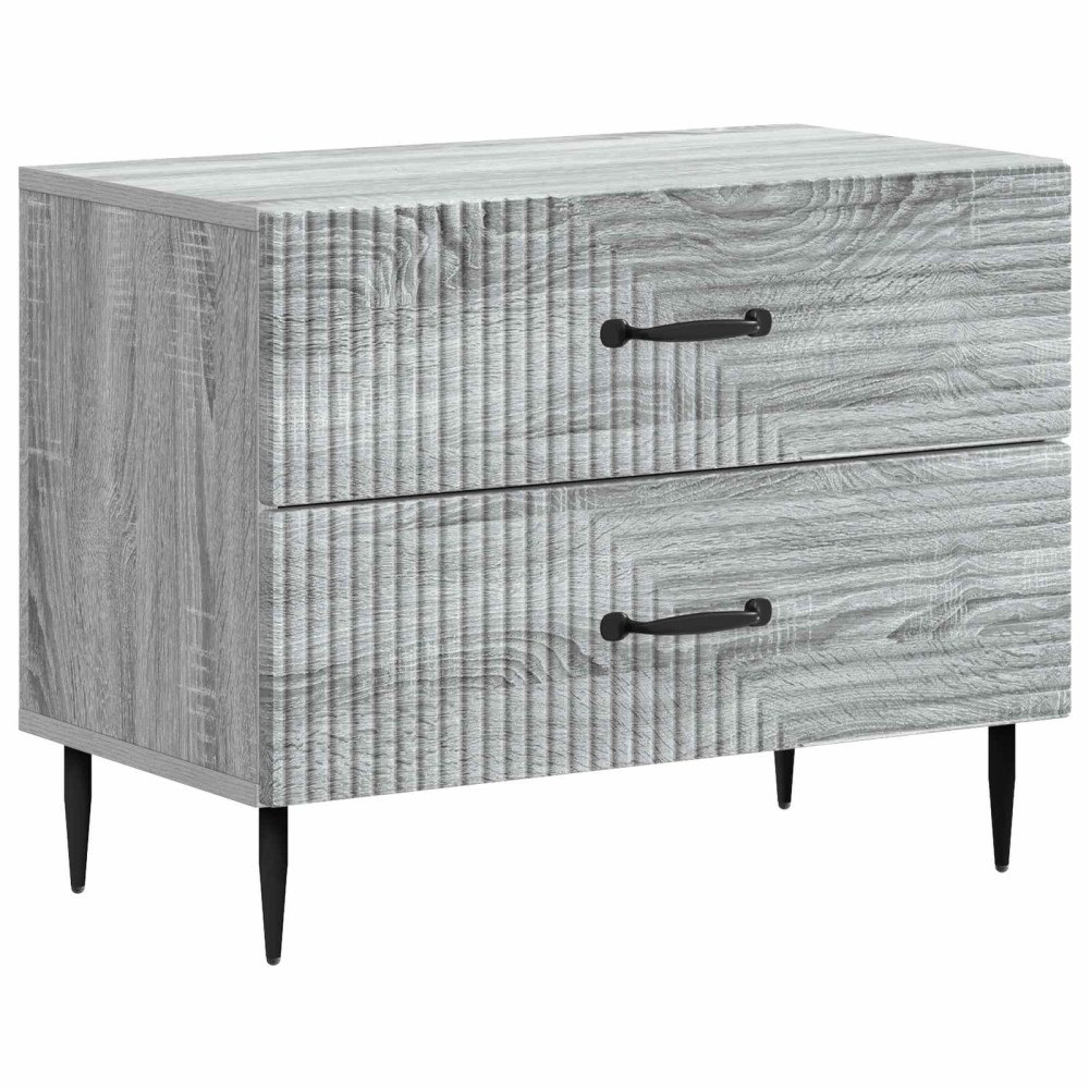 vidaXL Nattduksbord Grå sonoma-ek 62 x 34,5 x 47,5 cm Konstruerat trä