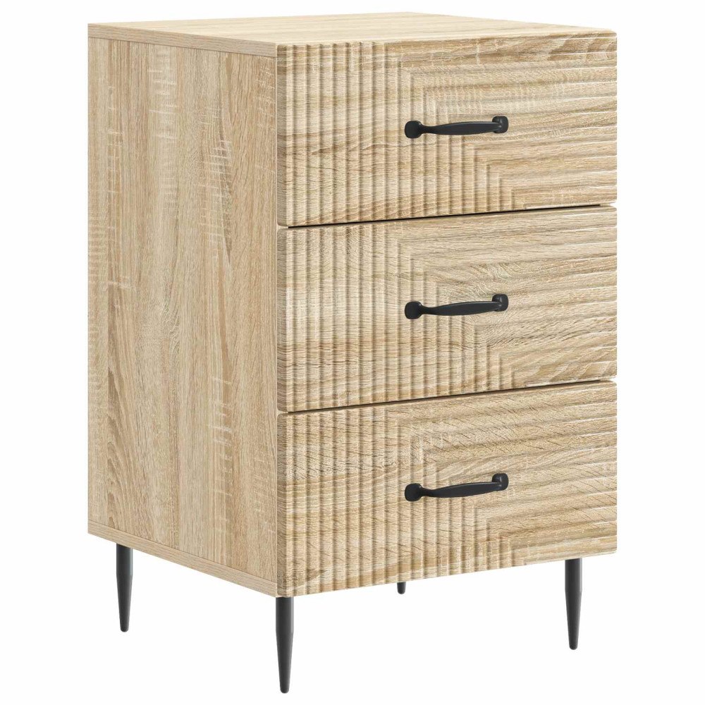 vidaXL Nattduksbord Sonoma-ek 43 x 41 x 66,5 cm Konstruerat trä