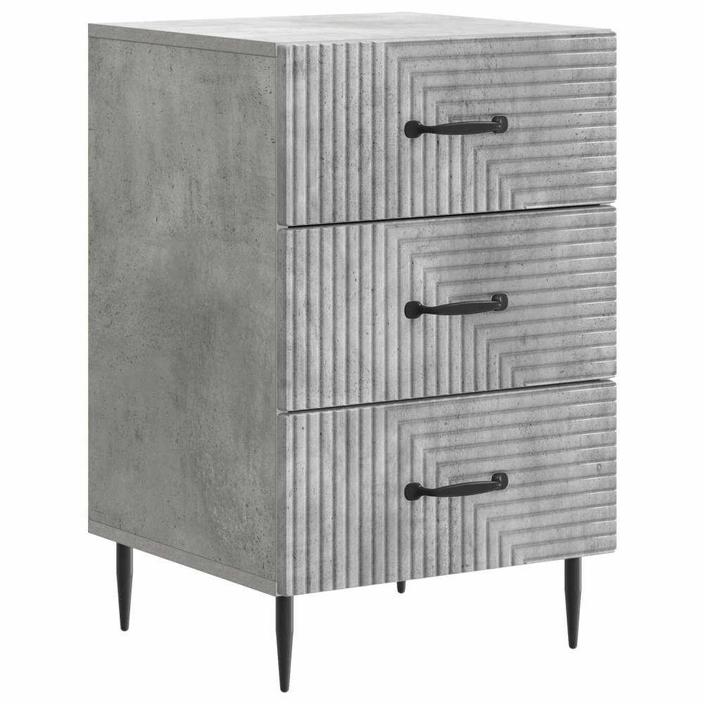 vidaXL Nattduksbord Betonggrå 43 x 41 x 66,5 cm Konstruerat trä