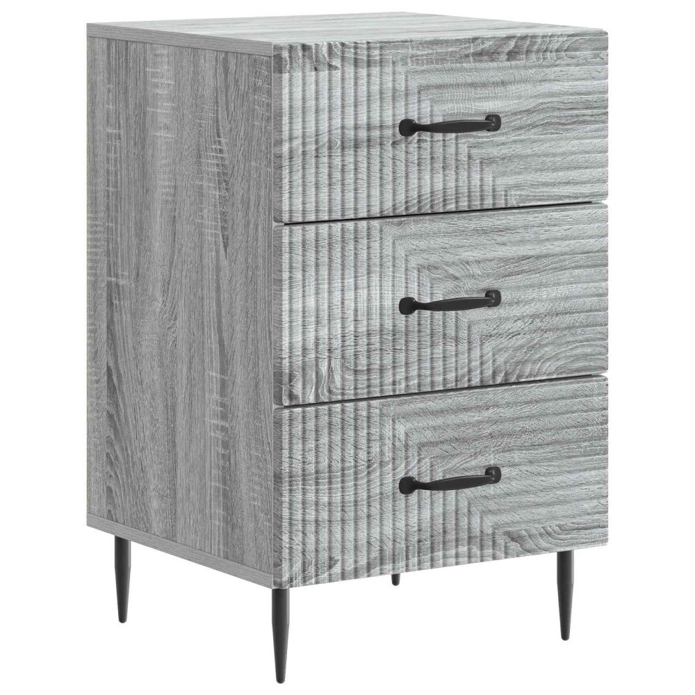 vidaXL Nattduksbord Grå sonoma-ek 43 x 41 x 66,5 cm Konstruerat trä