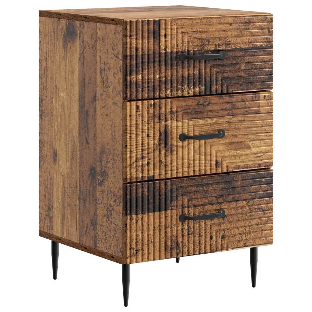 vidaXL Nattduksbord Gammalt trä 43 x 41 x 66,5 cm Konstruerat trä