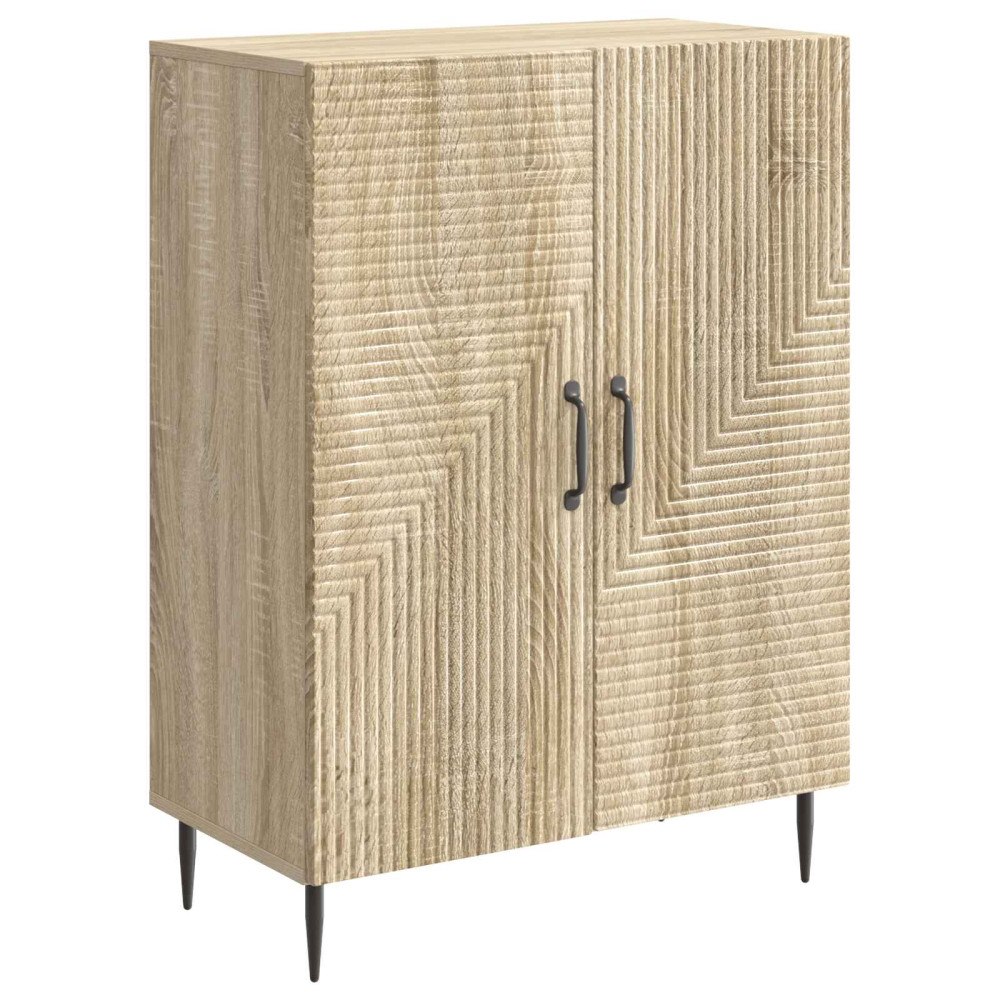 vidaXL Sideboard Sonoma-ek 66 x 34,5 x 89,5 cm Konstruerat trä