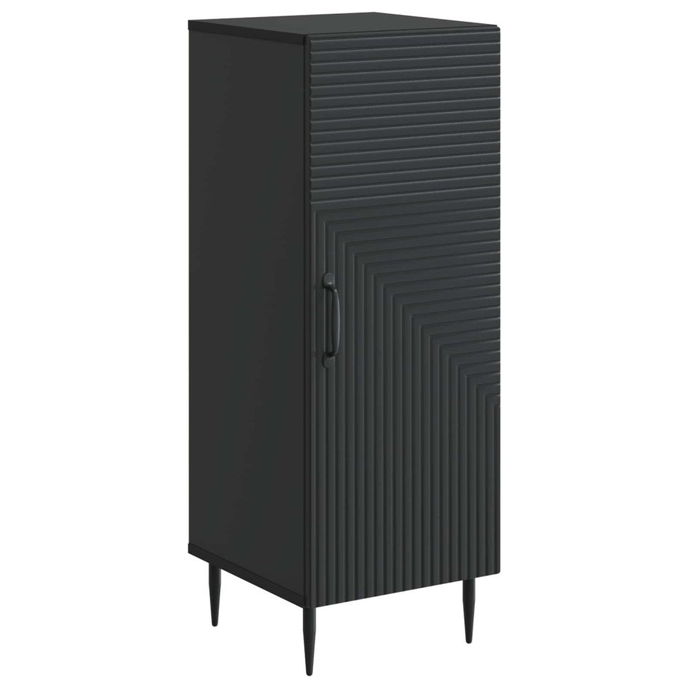 vidaXL Sideboard Svart 33 x 34,5 x 89,5 cm Konstruerat trä