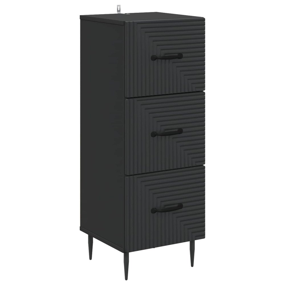 vidaXL Lådans skåp Svart 33 x 34,5 x 89,5 cm Konstruerat trä