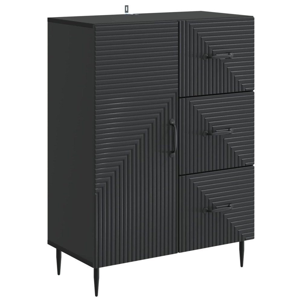 vidaXL Sideboard med låda Svart 66 x 34,5 x 89,5 cm Konstruerat trä