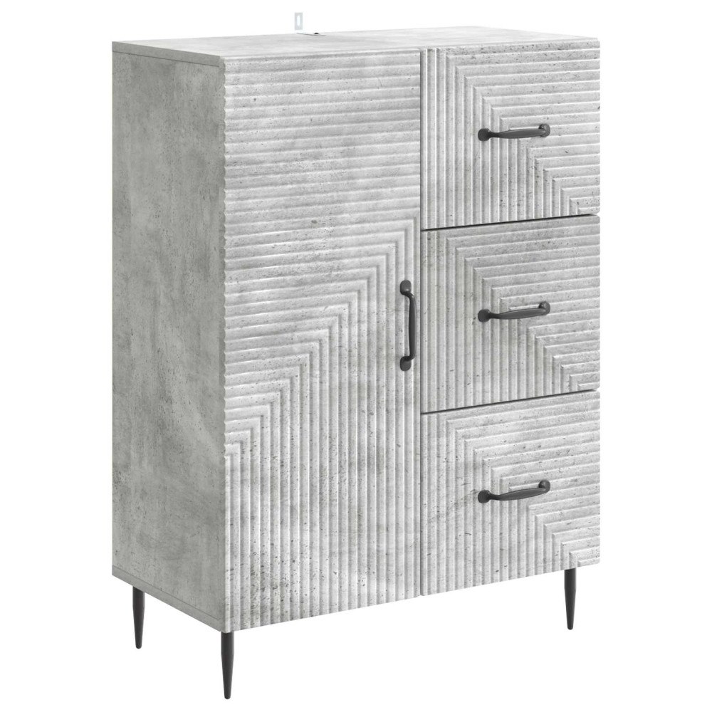 vidaXL Sideboard Betonggrå 66 x 34,5 x 89,5 cm Konstruerat trä