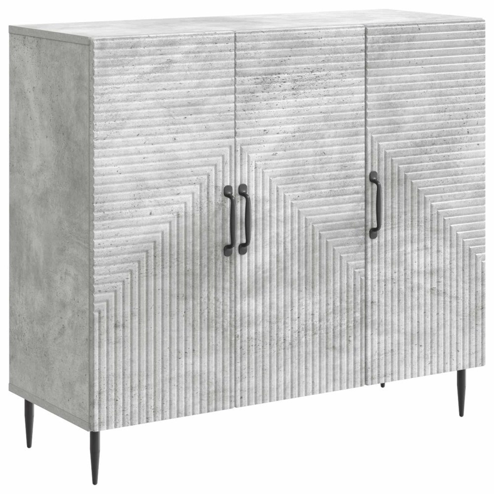 vidaXL Sideboard Betonggrå 89 x 34,5 x 80 cm Konstruerat trä