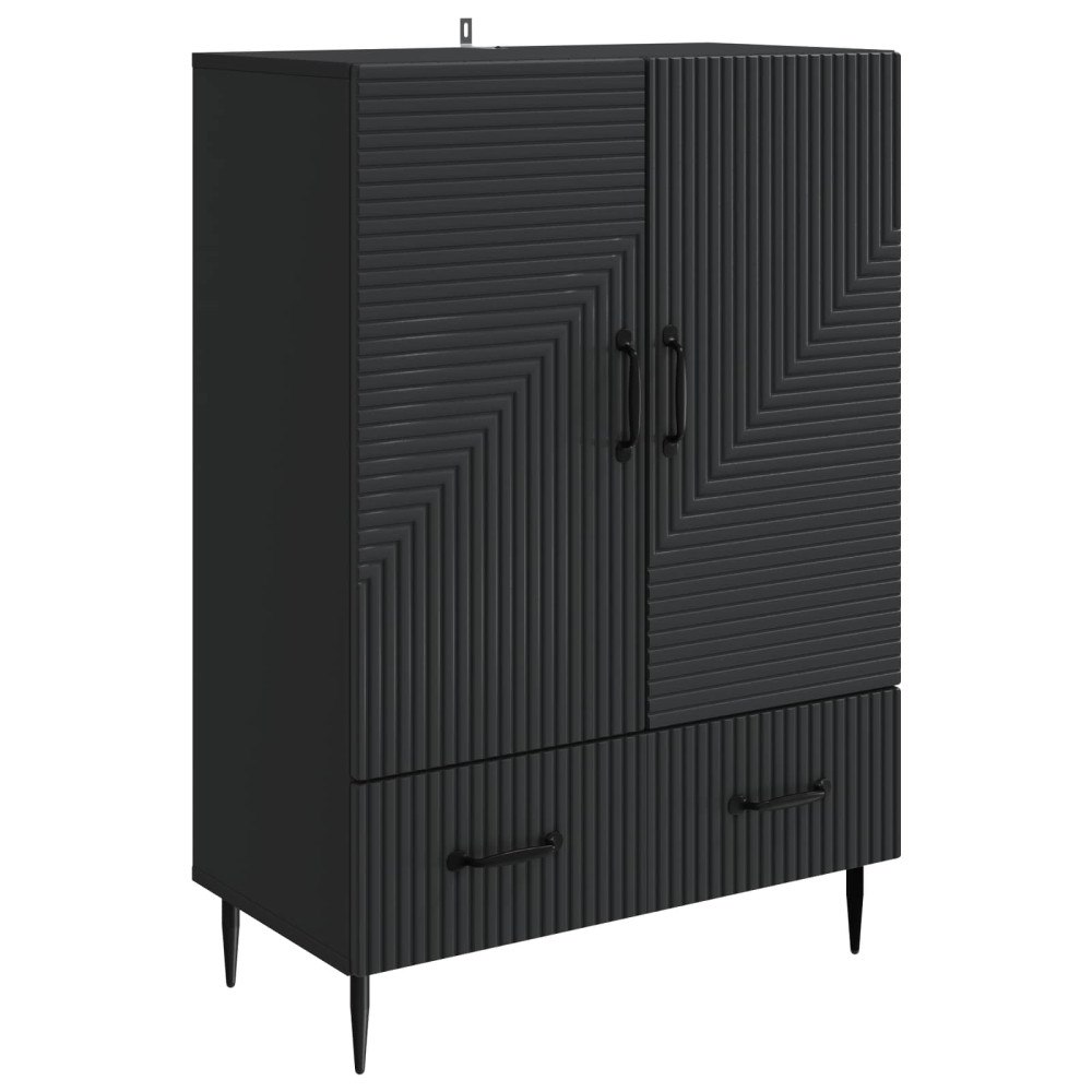 vidaXL Sideboard med låda Svart 66 x 34,5 x 95 cm Konstruerat trä