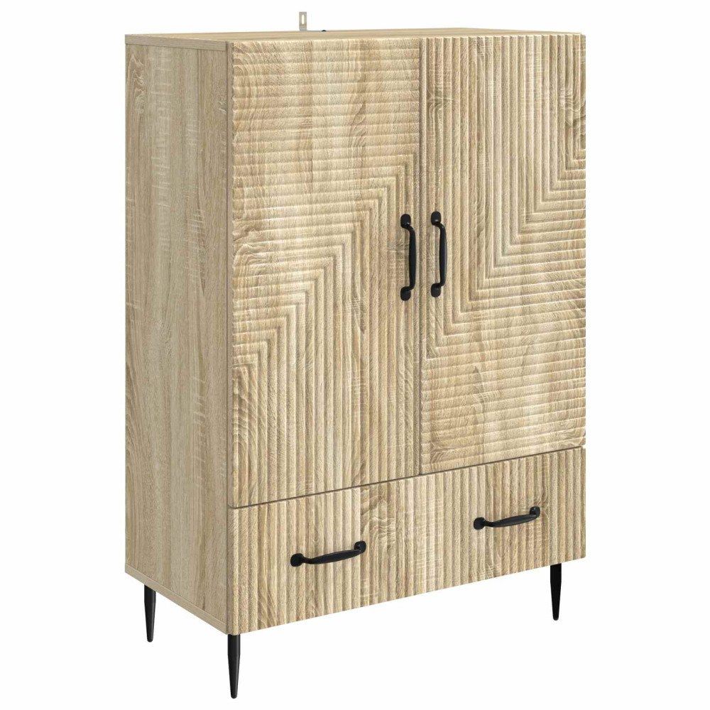vidaXL Sideboard med låda Sonoma-ek 66 x 34,5 x 95 cm Konstruerat trä